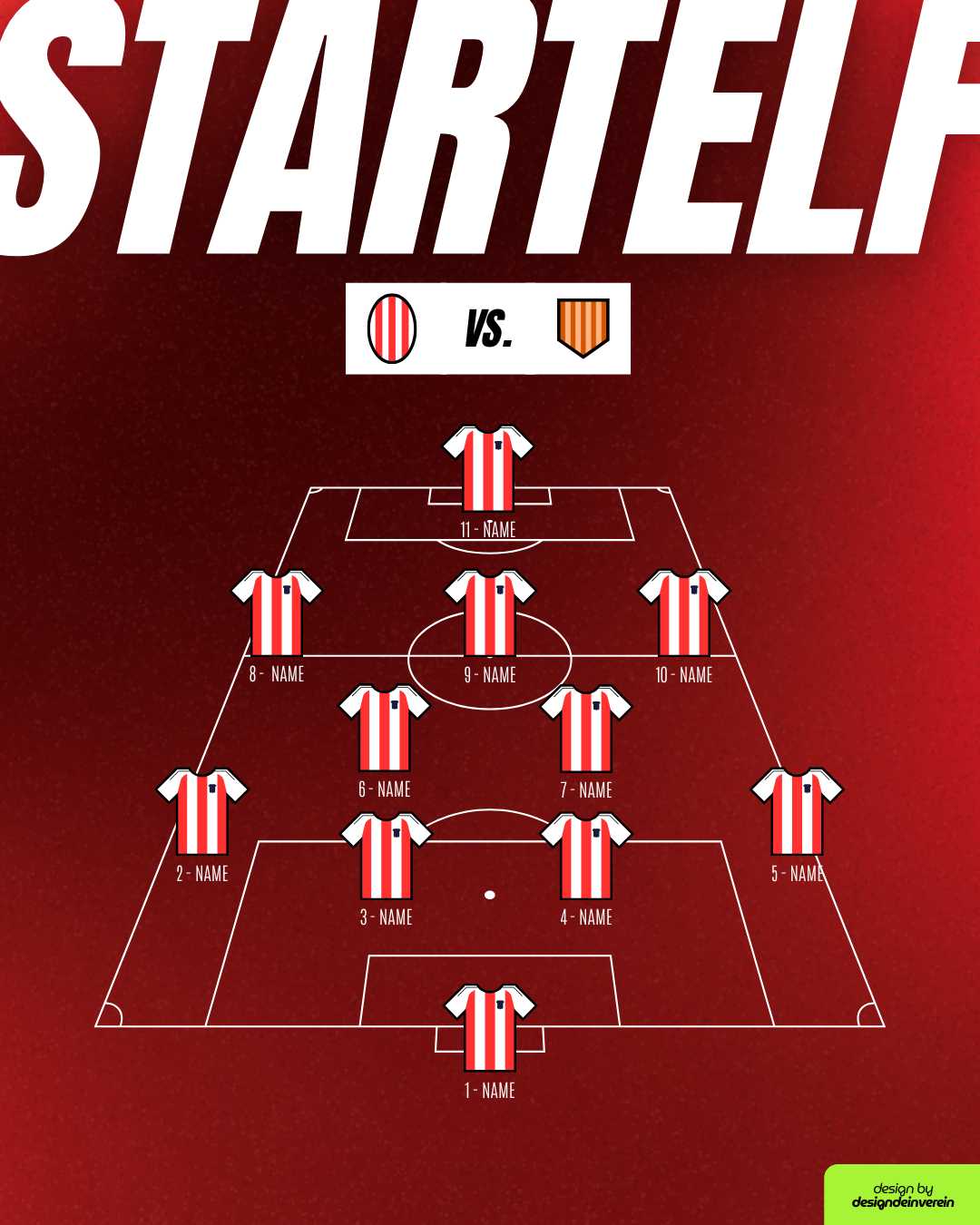VORSCHAU FREEBIE STARTELF 4-2-3-1 - ROT