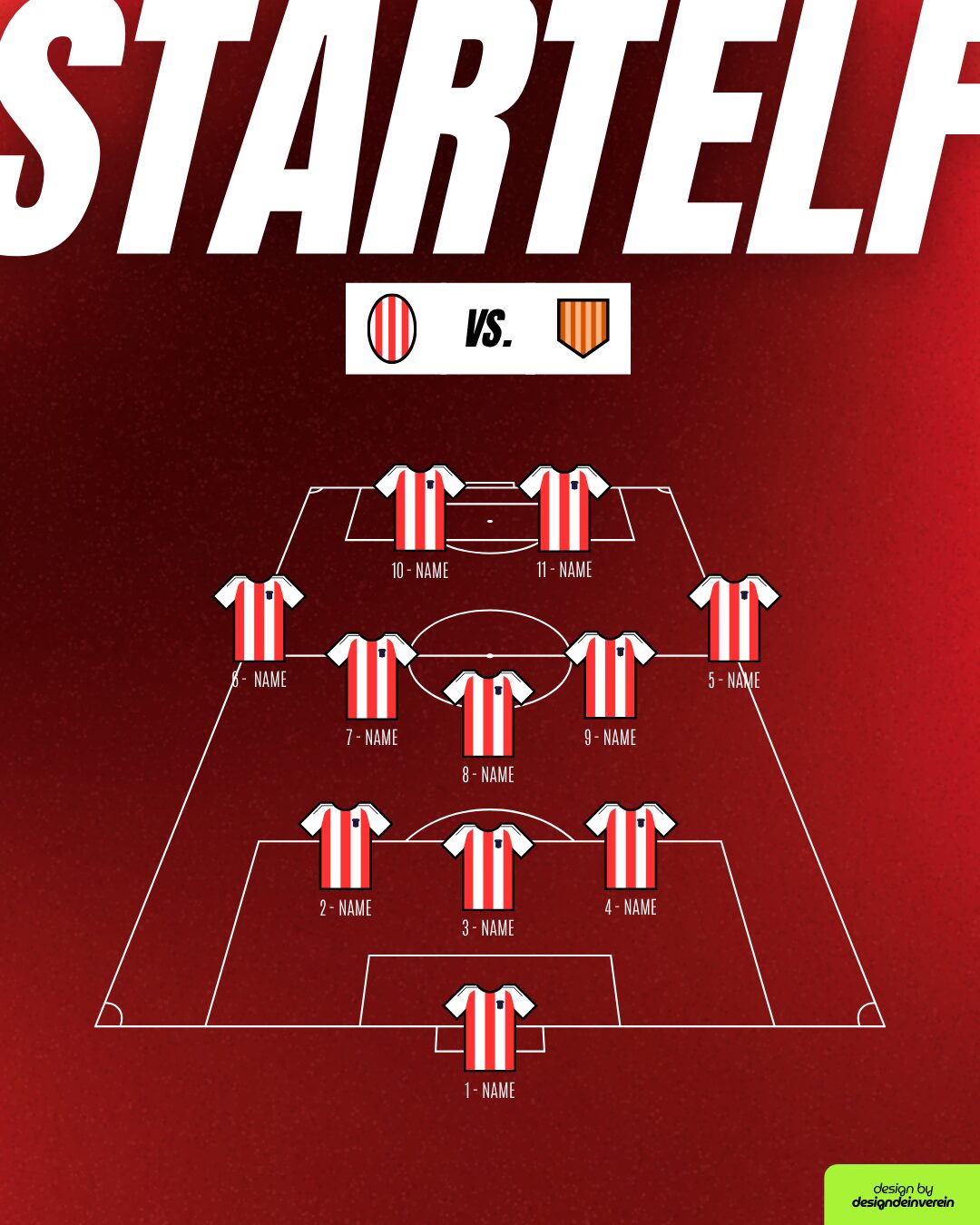 VORSCHAU FREEBIE STARTELF 3-5-2 - ROT