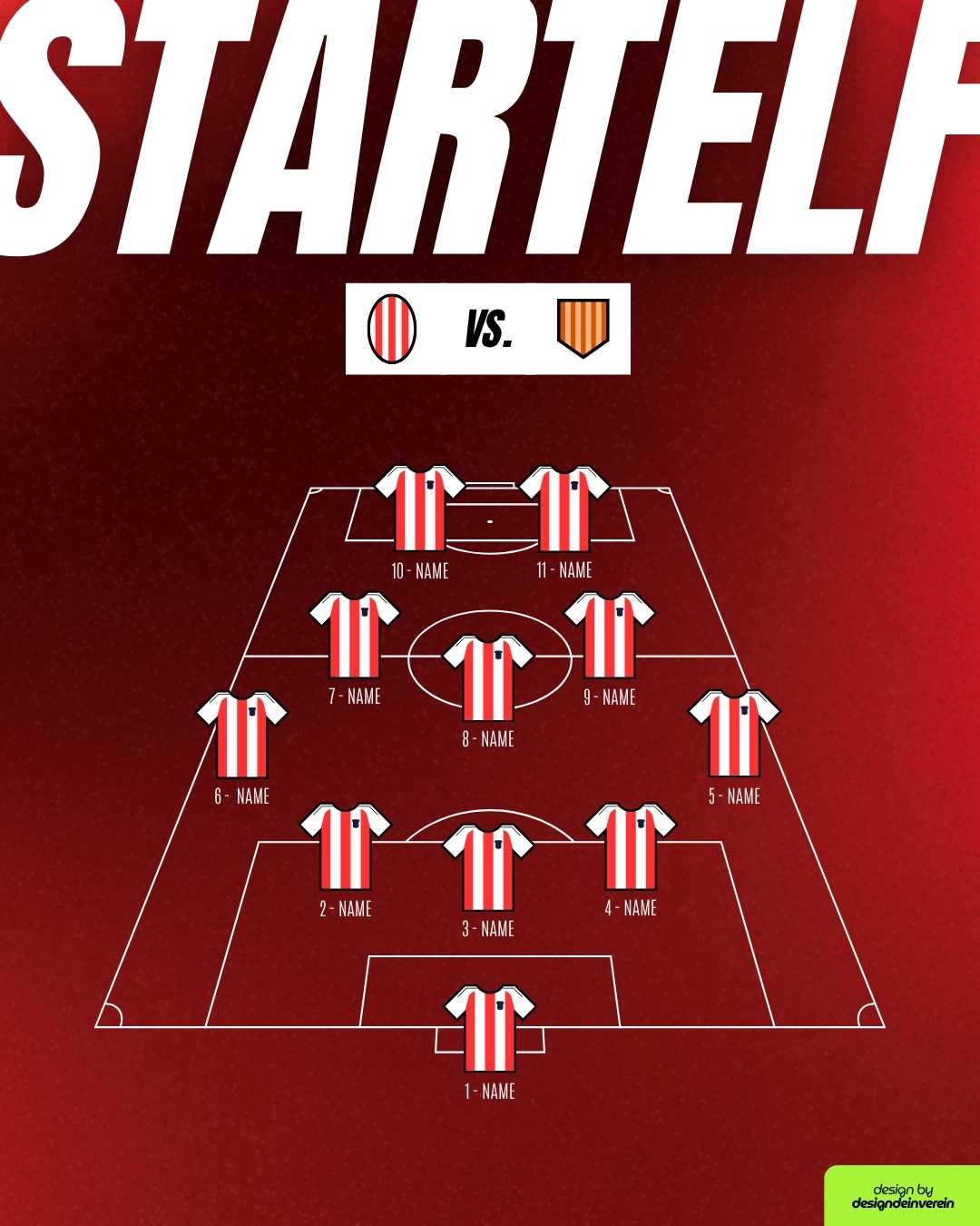 VORSCHAU FREEBIE STARTELF 5-3-2 - ROT